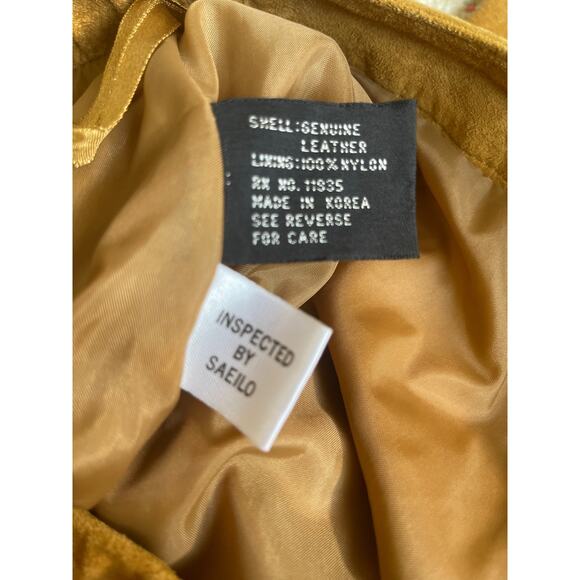 1980s Hunt Club Cognac Long Suede Leather / Suede Boho Skirt - Picture 9 of 9